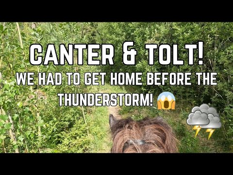 Riding fast to escape a thunderstorm! 😱