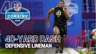 Defensive Lineman Run the 40-Yard Dash at 2026 NFL Combine