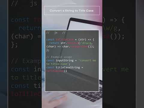 JS - How to Convert a String to Title Case in JavaScript #JavaScript #Programming #Development
