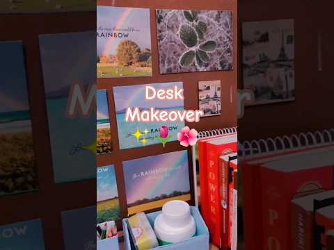 Desk Makeover ✨🌷🌺#study#deskmakeover#aesthetic#desksetup#aestheticdesk#desk#diy#trending#ytshorts