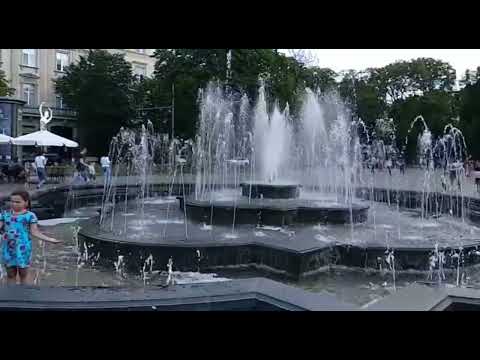Old and new fountains in Lviv city. @Marigold_ua 