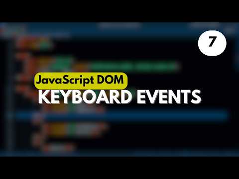 JavaScript Keyboard Events | DOM EP7