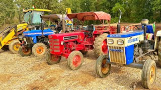 JCB 3dx Loading Mud | Swaraj Trolly | Mahindra 275 Di | Powertrac 434 | Tractor Video #jcb #tractor