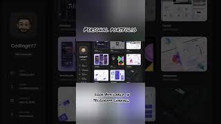 Personal portfolio in #html #csscode #codingin17 #shorts