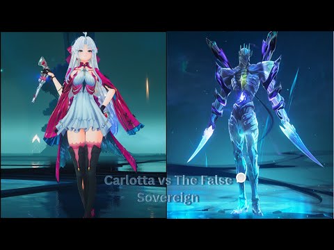 Carlotta Team vs The False Sovereign Hologram Boss | Wuthering Waves 2.8