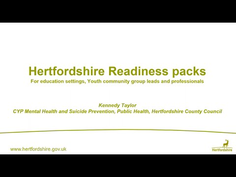 Hertfordshire Suicide Prevention & Postvention Readiness Pack: Education Settings Leadership Event