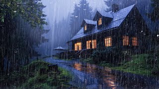 Gentle Night RAIN - Rain Sounds For Sleeping - Thunderstorm Sounds, RELAX, Study, ASMR