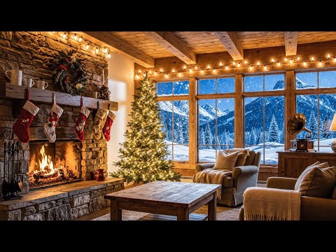 Warm Christmas Jazz 🎷Hours of Vintage Gramophone & Fireplace Ambience