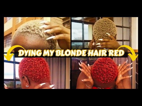 HOW TO DYE YOUR OWN HAIR AT HOME. BLONDE TO RED❤😍RESULTS WERE AMAZING