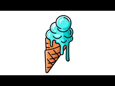 How easy is it to draw ice cream?