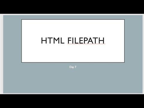 Day7 Filepath Absolute and Relative path in HTML