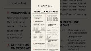 CSS Flexbox Cheat Sheet 🔥 #cssgrid