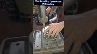 Countersinking operation on pump components over bench drill Machine - Practical demo