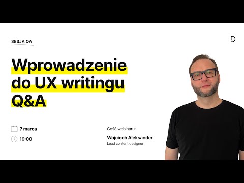 Wprowadzenie  do UX writingu Q&A