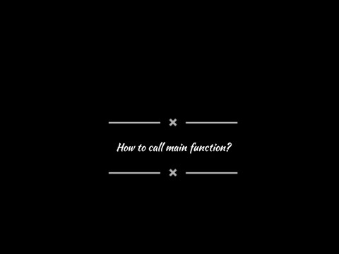 How to call main function in 'C' || Coding with Piyush ||