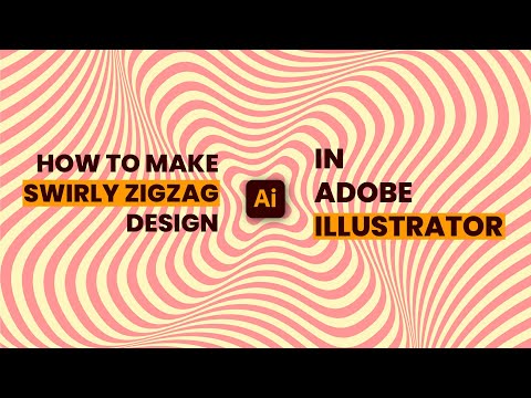 HOW TO MAKE SWIRLY ZIGZAG DESIGN IN ILLUSTRATOR | Illustrator tutorial