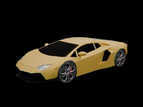 Lamorghini Aventador / Blender / Low Poly