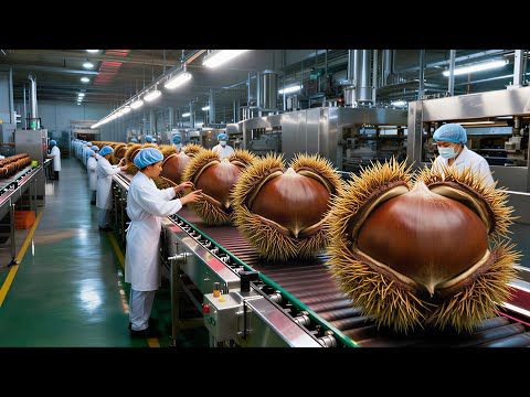 Inside a Chestnut Factory Process: How chestnuts are processed factory