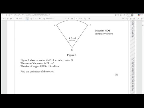 Solved O Levels IGCSE Edexcel Further Pure Mathematics January 2019 Paper-1 Question 1 Trigonometry 