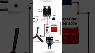 powerful fan regulator circuit ⚡ #circuitbasics #fanregulator #diycircuit