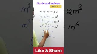 surds and Indices ( Part 1 ) #surds_and_indices #maths #shorts
