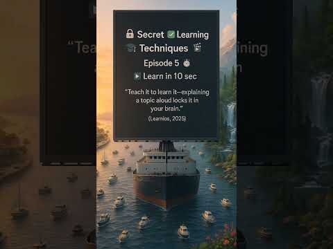 🔒 Secret ✅ Learning 🎓 Techniques ⚙️  Episode 5 🎬 Learn in 10 sec  #Learning #Education #AI #FYP