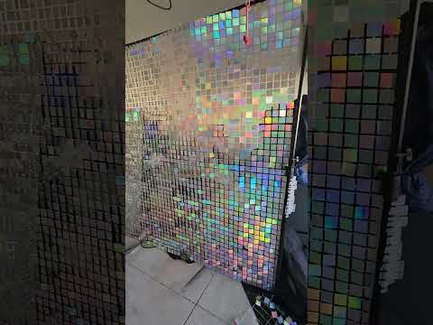 This is Our Holographic Shimmer Wall!! #orlandofl #photobooth company #partyrental #rentals #fl