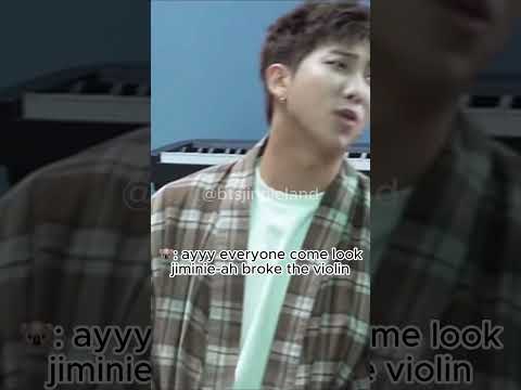 EVERYONE JIMIN BROKE THE VIOLIN!!! #rm #jimin #bts #btsfunny