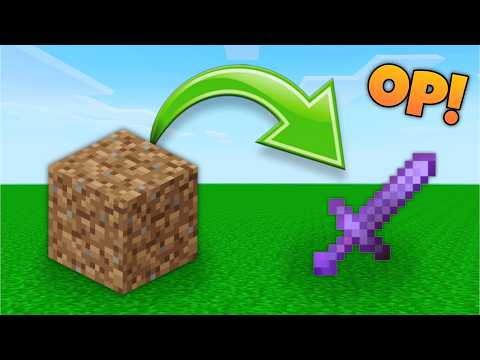 Minecraft BUT' Dirt drops OP ITEMS!🔥🤩