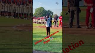Military Appreciation Night #singer #baseball #militaryappreciation #nationalanthem