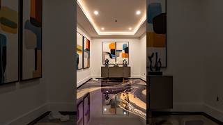 Luxury Dining Area Epoxy Floor Transformation#LuxuryDining#EpoxyFlooring#DiningTransformation