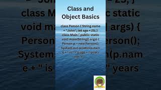 Class and Object Basics in Java #Java #javaprogramming #javaclass  #codingseries