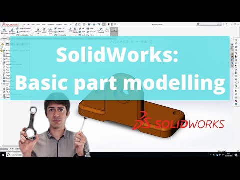 SolidWorks Tutorial | Solidworks part modelling using extruded cut and the hole wizard