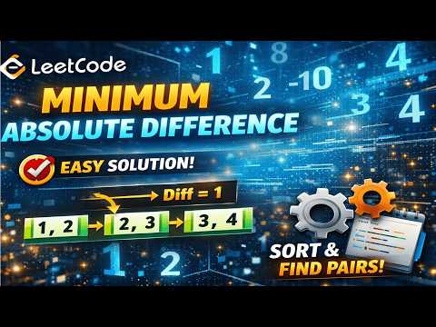 Jan 26, 2026 - Leetcode Problem #1200. Minimum Absolute Difference