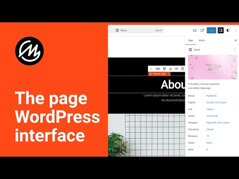 WordPress interface