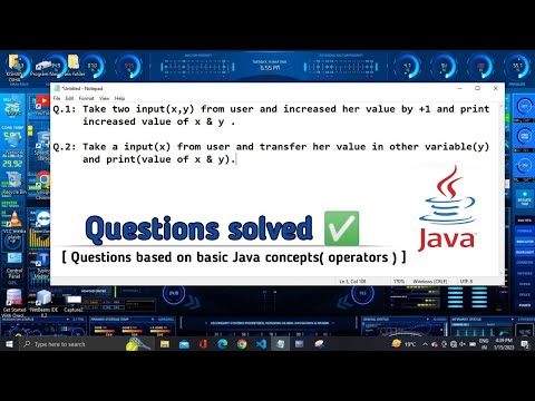 Day - 8 | Solve two basic questions using basic Java concepts | Operators related questions #java