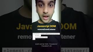 removeEventListener() in JavaScript DOM