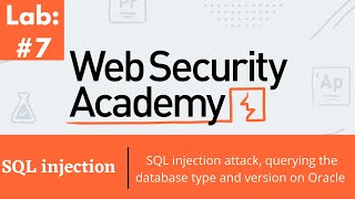 SQL injection Attack - Querying The Database Type and Version on Oracle