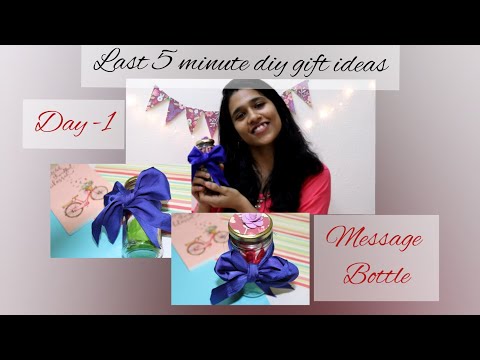 Message Bottle / Last 5 minute DIY gift Ideas ✨❤ Day 1#simple #birthday #surprise