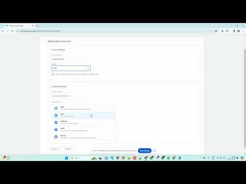 Create GTM A C