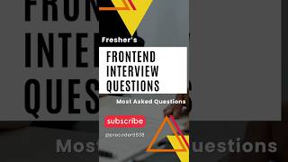 Most Asked😱 Frontend Interview question for fresher's |React.js JavaScript #webdevelopment  #reactjs