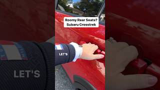 Roomy Rear Seats? Subaru Crosstrek