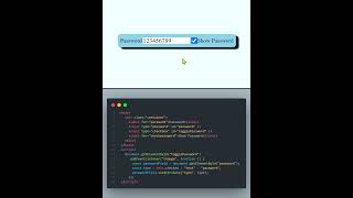 JavaScript Change type password to Text  #javascript #coding  #codingcss #website #webdevelopment