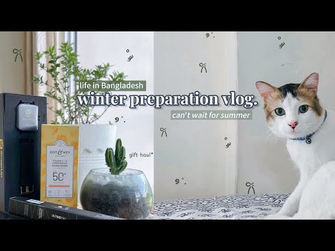 *aesthetic* ˚ ༘ 🌱୭. winter shopping , sunbathing & deep cleaning my room under Subin's supervision 🍃