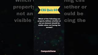 CSS Quiz 60 : backface-visibility CSS Property