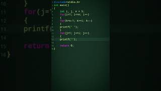 #119 C language tutorial👨‍🏫📓 C pattern programs#shorts #coding