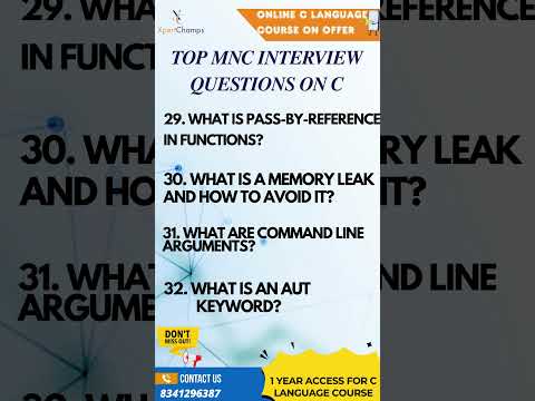 Top C Interview Questions part-8| XpertChamps Insights #skillstruct