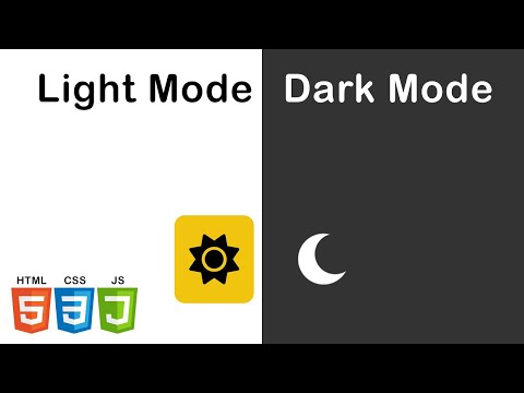 Create a Light and Dark Mode Toggle with HTML, CSS, and JavaScript | #html #css #javascript #video