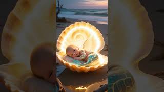 The Ocean’s GiftFantasyArt #Cinematic #OceanMagic #MermaidBaby #Mystical #DigitalArt #8KRender