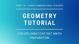 GRE Geometry Part 14 | Formulas of Three Dimensional Figures| GRE Math